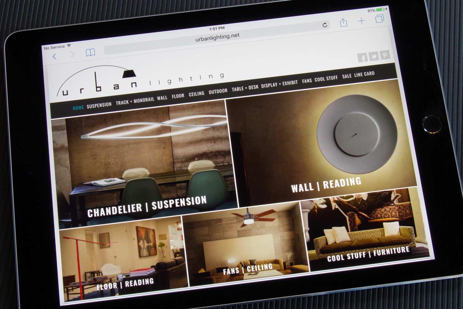 Urban Lighting Virtual Showroom site Parallel Interactive