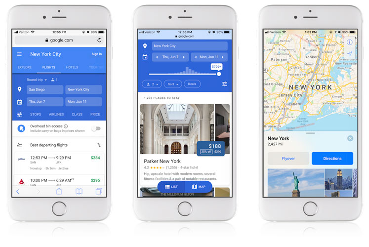 Google travel tools include Google Flights, Google Maps, and more. 